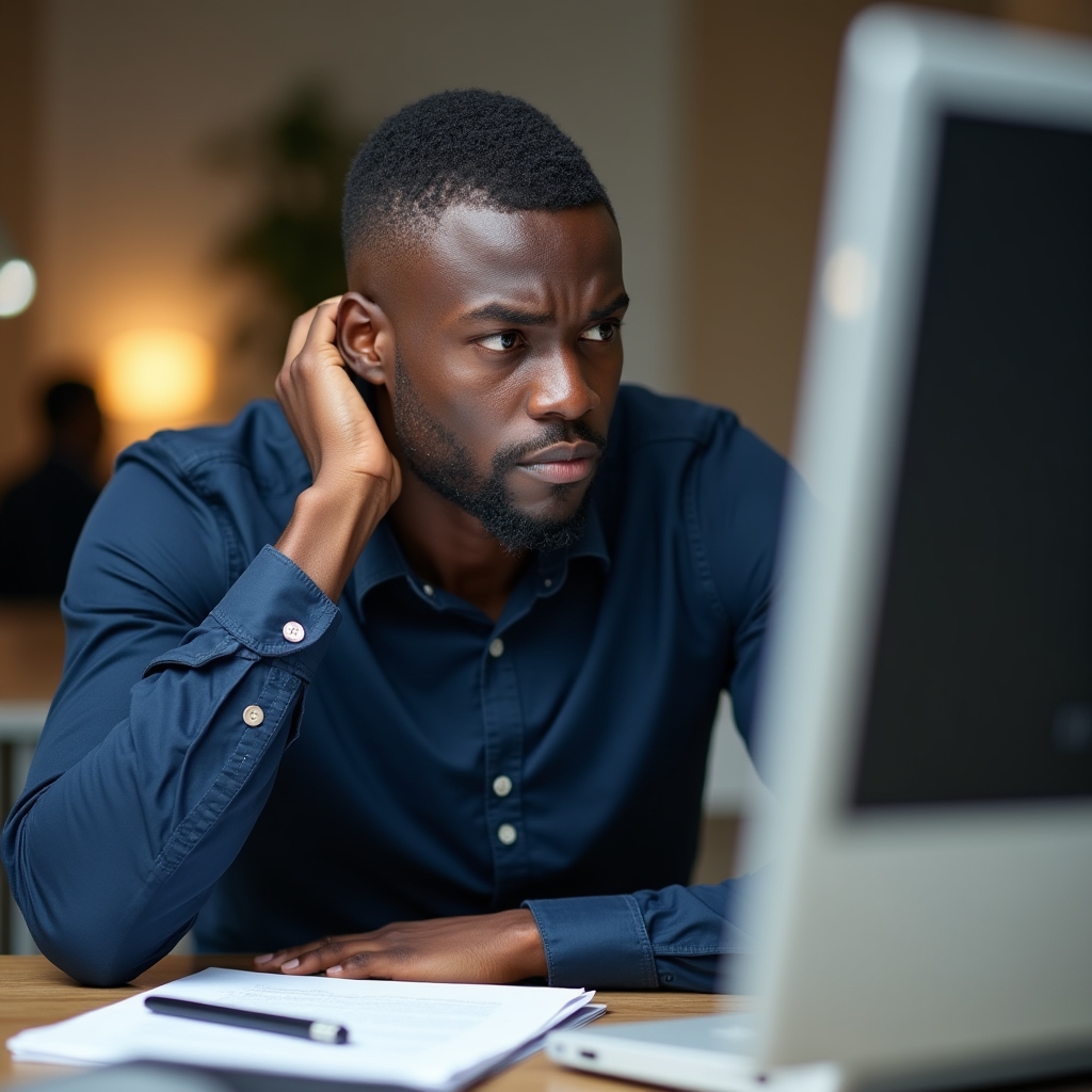Personne en état de stress, illustrant les signaux corporels